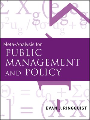cover image of Meta-Analysis for Public Management and Policy
